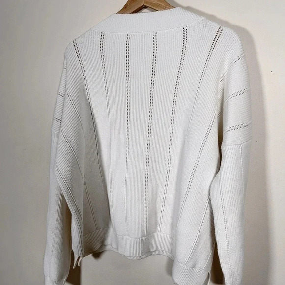 10  Crosby Derek Lam Lattice Pointelle Sweater - Picture 11 of 14